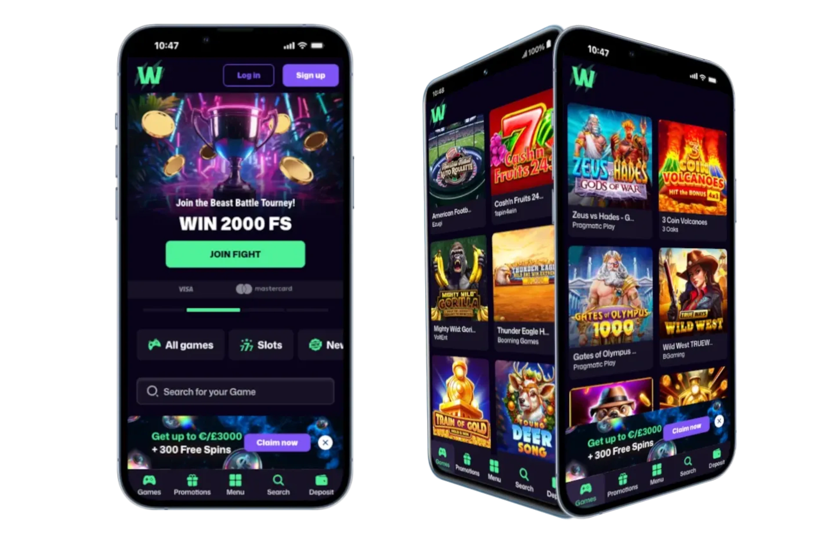 Capture d'écran de l'app Winbeast Casino